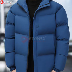 Veste matelassée décontractée à capuche pour homme, hiver, haute qualité, couleur personnalisée, fermeture éclair, teinture unie, écologique, quantité en vrac - Product Image 5
