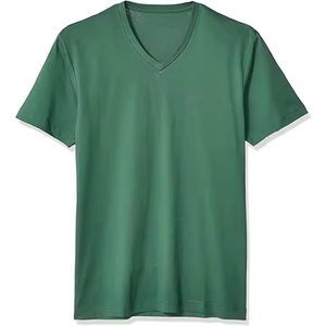 T-shirts en coton de haute qualité pour hommes Tenue décontractée en tricot uni-Vente en gros personnalisable de style formel OEM ODM - Product Image 4