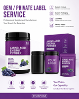 Complément Nutritionnel Naturel Quotidien pour Adultes, Poudre d'Acides Aminés Énergisante pour le Soutien Musculaire, Complément de Santé, Bouteille de 585g
