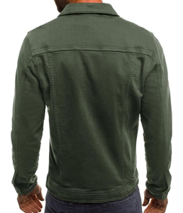 Chaqueta Vaquera Personalizada de Alta Calidad para Hombre 2025, Impermeable, de Secado Rápido, Transpirable, Diseño Liso, Estilo Vintage, en Oferta - Product Image 2
