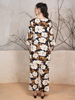 Robes musulmanes de qualité supérieure, style automne 2025, à manches longues, imprimé floral, en viscose/coton, ensemble lavable