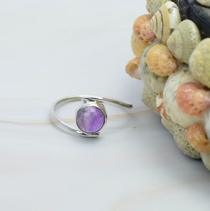 Améthyste violette 925 argent Sterling Style bohème bague unisexe fête mariage anniversaire pierres précieuses anneaux pour cadeau chrétien - Product Image 2