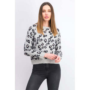 Cardigan da Donna Stile Vintage con Stampa Animalier Traspirante Casual Taglia Media - per Autunno e Inverno - Product Image 1