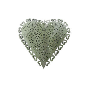 Adornos Navideños Colgantes de Hierro con Forma de Corazón, Acabado en Plateado, para Decoración Navideña del Hogar, Personalizados al por Mayor - Product Image 4