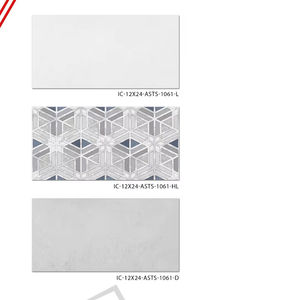 Carreaux de mur en céramique 300x600 mm pour salle de bain et cuisine avec surface de sculpture en sucre brillante mate pour la conception de murs intérieurs modernes - Product Image 1