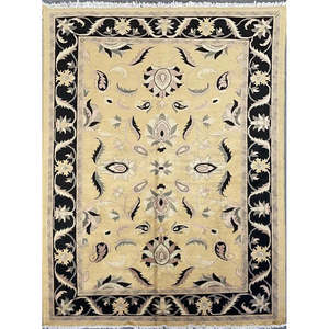 Tapis de Peshawar et de Khotan noué à la main, unique en son genre, 8'7 x 6'2 Pes_Kho_291 - Product Image 1