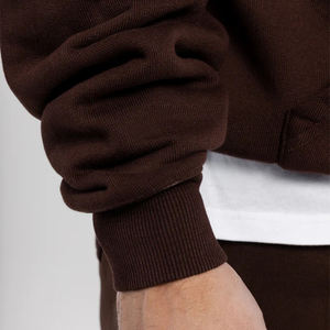 Sweat à capuche unisexe surdimensionné en coton 100% crocheté, de luxe, en molleton épais, avec impression personnalisée, design épaules tombantes, hiver - Product Image 6