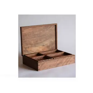 Lemari Perhiasan Oak dengan Kotak Kayu Ukiran Atas untuk Dekorasi Rumah dan Ruang Tamu Pengatur Perhiasan
