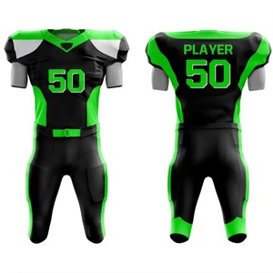 Maillots et pantalons sublimés de haute qualité à manches courtes dernier style uniforme en gros ensemble d'uniformes de football américain personnalisé - Product Image 4