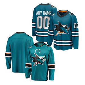 Ventes en gros de maillots de hockey sur glace de San Jose de haute qualité, imprimés et cousus, très vendus, maillots de sport américains pour toutes les équipes, nouveaux - Product Image 1