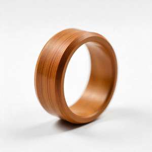 Anillo de Madera Clásico Elegante Hecho a Mano para Hombre, Madera de Acacia Personalizable para Bodas, Compromisos y Uso Casual - Product Image 4