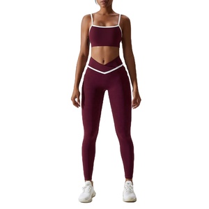 Ensemble de yoga sexy pour femmes, soutien-gorge de sport et short de compression, extensible dans les quatre sens, toucher doux, respirant, vêtements de sport actifs - Product Image 1