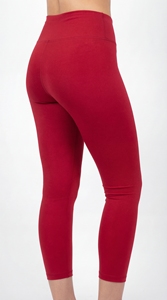 Leggings de sport pour femmes, taille haute, rouge cramoisi, OEM personnalisé, pantalon de yoga pour l'entraînement - Product Image 5