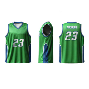 Ensemble de maillots de basket-ball sans manches 100% polyester, ensembles d'uniformes d'équipe, imprimés par sublimation, personnalisés, respirants, à séchage rapide - Product Image 5