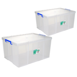 6576 CONTENEDOR DE ALMACENAMIENTO RECTANGULAR EXTRA GRANDE Almacenamiento y organización del hogar Cajas de almacenamiento de plástico con tapas L70xW51.5xH37.5cm - Product Image 4