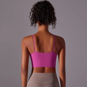 Sujetador deportivo de alto soporte para mujer, ligero, transpirable, sin costuras, para gimnasio, Fitness, estampado de logotipo personalizado, de alta calidad, más Reversible - Product Image 4