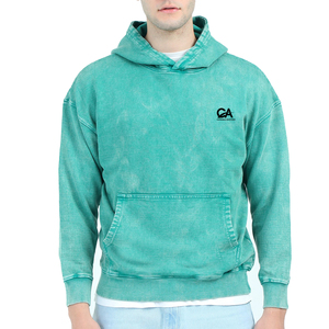 Nouvelle arrivée Service OEM Vente en gros Hommes Acid Washed Hoodies Dernière conception personnalisée Made in Pakistan Acid Washed Hoodies - Product Image 3