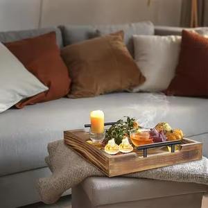 Les plateaux en bois peuvent servir à des fins multiples, du service de nourriture et de boissons à l'organisation élégante des articles ménagers essentiels - Product Image 2