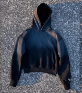 Custom Winter Oversized Solid Hoodie 100% Cotton Heavyweight 450gsm Fleece Vintage <b>Y2K</b> Zipper-Up Breathable <b>Streetwear</b> Men - Product Image 3