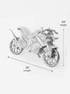 Accessoire de luxe moderne pour la maison, Sculpture de moto, fait main, avec argent, décoration pour la maison, nouveauté - Product Image 6