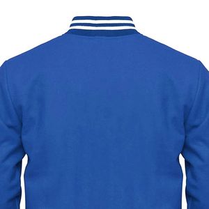 แจ็กเก็ตทีมเบสบอลขนแกะสไตล์เท่ๆสำหรับผู้ชายแจ็คเก็ตหนังแบบบอมเบอร์สำหรับฤดูหนาวออกแบบได้ตามที่ต้องการ - Product Image 5