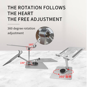 360 độ xoay có thể điều chỉnh có thể gập lại điện thoại Tablet Đứng chủ với xoay nhôm bàn núi cho <span class=keywords><strong>iPad</strong></span> và Android Tablet - Product Image 4