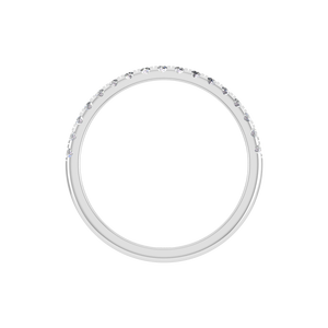 Anillo de banda de apilamiento de diamantes naturales minimalistas de tendencia 2025, oro blanco, ajuste de Punta Delgada, joyería fina para mujer, fiesta India - Product Image 4