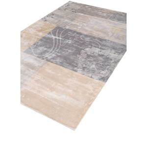 Alfombra Rectangular de Viscosa Tejida a Mano, Color Gris Sile y Negro, Modelo Phpv-156, Estilo Patchwork, para Sala de Estar, Pasillo, Dormitorio, Junto a la Cama - Product Image 2