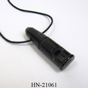 นกหวีดรูปเขาควายสีดำพร้อมสายคล้องหนังสำหรับฝึกสุนัขและกีฬา - Product Image 5