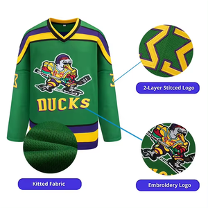 Camiseta de Hockey sobre Hielo con Inserciones de Malla para Control de Humedad, Mantiene a los Atletas Frescos, 100% Poliéster, Nombre del Equipo Personalizado, Servicio OEM de Marca - Product Image 2