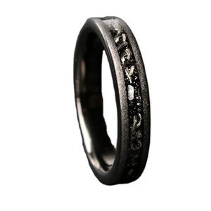Bague de mariage exclusive pour homme en acier Damas incrusté de cuivre Damas, bague torsadée forgée en Damas pour homme - Product Image 1