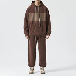 New Style Custom Winter Casual Fitness Sport Men's 100% Cotton Tracksuit <b>Hoodie</b> Set Warm Sport Sweatsuit - Product Image 2