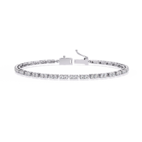Bracelet tennis classique pour femme Starsgem en or massif 14 carats, diamants de laboratoire taille brillant rond couleur D CVD 3-4 mm, chaîne