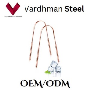 อุปกรณ์ทำความสะอาดลิ้นทองแดงสำหรับเด็กและผู้ใหญ่สินค้าส่งตรงจากโรงงานเพื่อการขจัดกลิ่นสดชื่นและแบคทีเรียด้วยด้ามจับที่นุ่มสบาย - Product Image 4