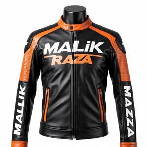 Blouson de motard Malik Raza pour la conduite à moto, imperméable, doublure amovible, cuir de vache robuste, OEM/ODM - Product Image 6