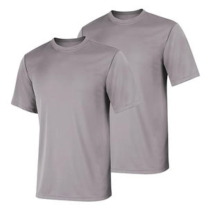 T-shirt pour homme à manches courtes en tissu tricoté, t-shirt personnalisé et conception de logo, col rond, motif uni, t-shirt uni - Product Image 1