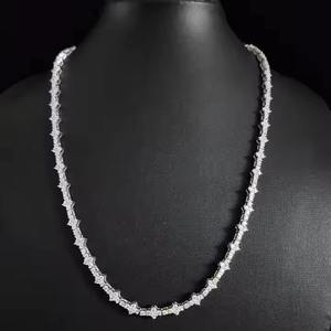 Chaîne à maillons cubains entièrement glacée bijoux en argent de luxe avec testeur de diamants clouté VVS couleur D vérifier la chaîne en diamant Moissanite - Product Image 4