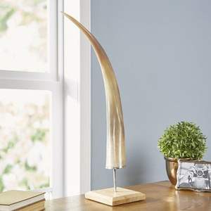 Lumière décorative de style animal de haute qualité, faite à la main, moderne, naturelle, en corne de buffle polie, pour la décoration de la maison - Product Image 1