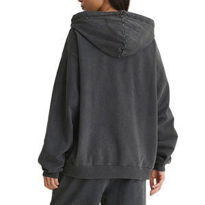 Sudadera con capucha de lana suave para mujer con hombro caído Impreso Ropa de calle para mujer para invierno Cuello con capucha Posición del logotipo frontal - Product Image 5