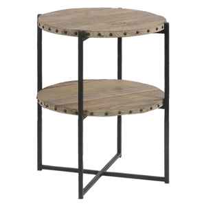Modern Industrial Metal Side <b>Table</b> for Living Room - Product Image 3