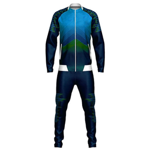 Prince Industry Sublimation adulte hommes survêtement jaune et bleu couleur fermeture éclair vers le haut grande taille polaire survêtement pour hommes adultes - Product Image 3