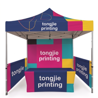 Tente de réception hexagonale robuste en tissu Oxford polyester imperméable et écologique 10x10 pour salons professionnels extérieurs (modèle simple)