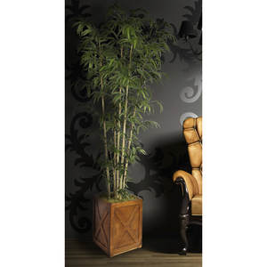 Árbol de bambú artificial de 57 pulgadas para decoración de hogar y oficina Artesanía de bambú duradera - Product Image 2