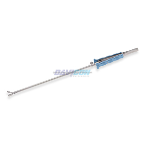 Pinzas Rusas de Acero Inoxidable, Curvas, Izquierdas, con Puntas Ovaladas Serradas, Eje de 5 mm, Longitud de Trabajo de 25 cm (10''), Mango de Presión de 14'' - Product Image 3