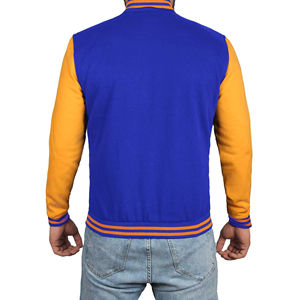 Fabricación de alta calidad bordado mangas de cuero Letterman chaquetas transpirable chaqueta de béisbol universitario para hombres - Product Image 5