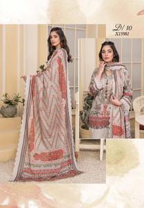 Pakistán cosido bordado césped 3 piezas colección 2024 mujeres verano vestido mujeres alta calidad señoras ropa - Product Image 4