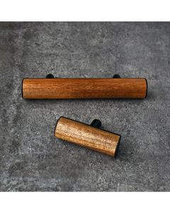 MUGHALCRAFTS Luxury Acacia Wood and Metal <b>Door</b> Knob Wardrobe Cupboard <b>Handle</b>/Drawer <b>Pull</b> for Kitchen Bedroom Hotel or Gym Use - Product Image 3