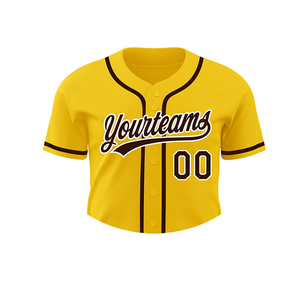 Tendance 2024 Baseball Uniforme Jersey Polyester Fait Jaune Couleur Applique Broderie Équipe Porter Baseball Équipe Jersey Pour Le Sport - Product Image 6