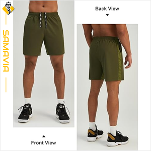 Bermuda personnalisé pour hommes, short de course respirant à séchage rapide, vêtements de sport d'entraînement avec poches - Product Image 5