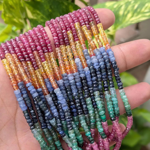 ลูกปัดหินสีรุ้งขนาด3-4มม. สำหรับทำเครื่องประดับ - Product Image 1